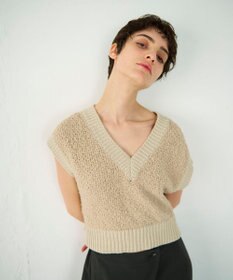 GRACE CONTINENTAL カノコショートニットトップ