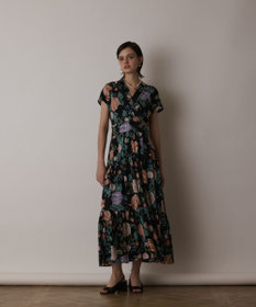 GRACE CONTINENTAL アンティークフラワープリントワンピース