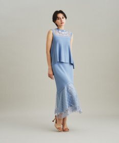 GRACE CONTINENTAL フラワーコードニットトップ