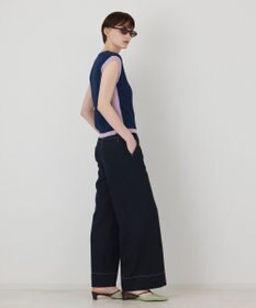 GRACE CONTINENTAL バイカラーリブニットトップ