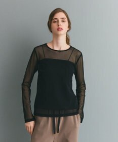 GRACE CONTINENTAL メッシュインナートップ ブラック