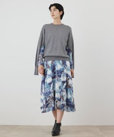 GRACE CONTINENTAL ウールスリットニットトップ