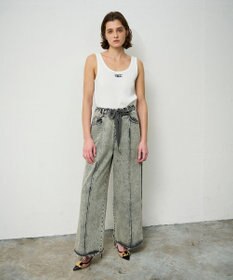 GRACE CONTINENTAL リブタンクトップ ホワイト