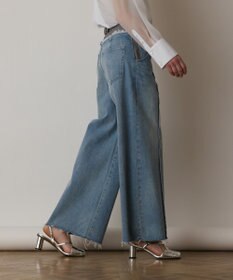 GRACE CONTINENTAL コンビデニムワイドパンツ