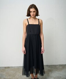 GRACE CONTINENTAL メッシュコンビキャミワンピース