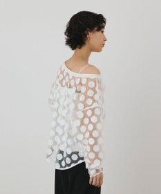 GRACE CONTINENTAL ドットチュールトップ