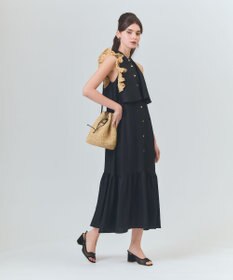 GRACE CONTINENTAL リネンライクホルタードレス ブラック