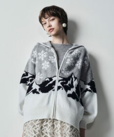 GRACE CONTINENTAL スノージャガードニットフーディ