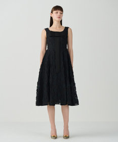 GRACE CONTINENTAL ラメFlowerジャガードドレス