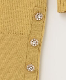 GRACE CONTINENTAL ビジューリブニットトップ