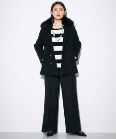 GRACE CONTINENTAL ウールストレッチセミワイドパンツ