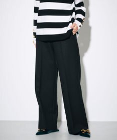 GRACE CONTINENTAL ウールストレッチセミワイドパンツ