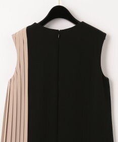 GRACE CONTINENTAL カラーブロックプリーツワンピース