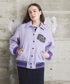 GRACE CONTINENTAL バーシティembジャケット パープル