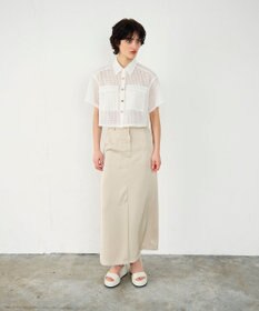 GRACE CONTINENTAL サテンストレートスカート