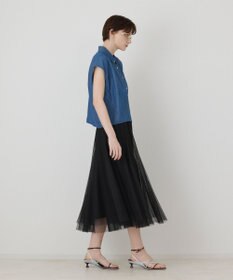 GRACE CONTINENTAL シアーデニムドルマントップ