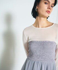 GRACE CONTINENTAL プリーツコンビベアワンピース