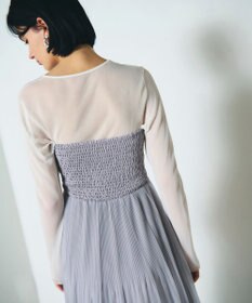 GRACE CONTINENTAL プリーツコンビベアワンピース