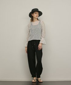 GRACE CONTINENTAL モチーフチュールブラウス