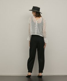 GRACE CONTINENTAL モチーフチュールブラウス