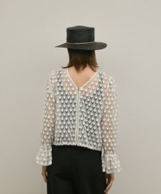 GRACE CONTINENTAL モチーフチュールブラウス