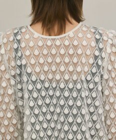 GRACE CONTINENTAL モチーフチュールブラウス