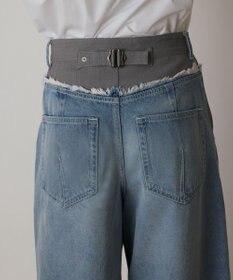 GRACE CONTINENTAL コンビデニムワイドパンツ