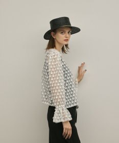 GRACE CONTINENTAL モチーフチュールブラウス