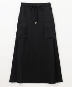 GRACE CONTINENTAL サテンミリタリーロングスカート