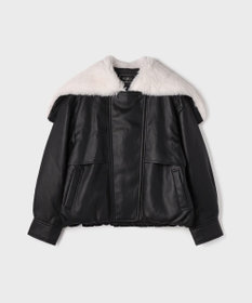 GRACE CONTINENTAL フェイクレザーボンバージャケット