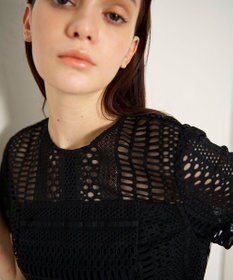 GRACE CONTINENTAL メッシュレースワンピース