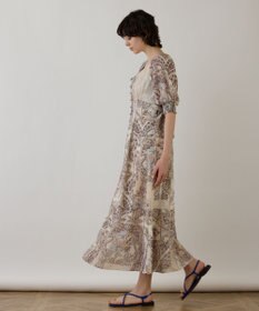 GRACECONTINENTAL スカーフプリントドレス　ベージュ スカーフプリントドレス / GRACE CONTINENTAL | GRACE