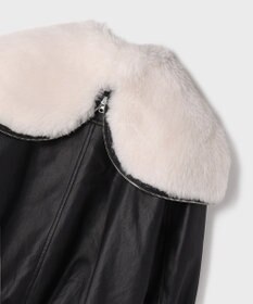 GRACE CONTINENTAL フェイクレザーボンバージャケット