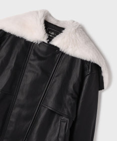 GRACE CONTINENTAL フェイクレザーボンバージャケット