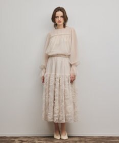 GRACE CONTINENTAL 刺繍チュールスカート