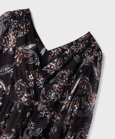 GRACE CONTINENTAL ペイズリーカシュクールワンピース