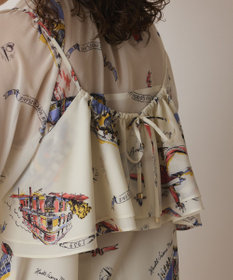 GRACE CONTINENTAL スーヴェニールプリントブラウス