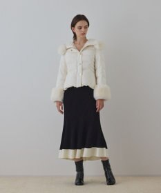 GRACE CONTINENTAL エコファーショートダウンジャケット キナリ