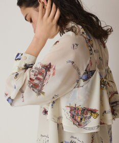 GRACE CONTINENTAL スーヴェニールプリントブラウス