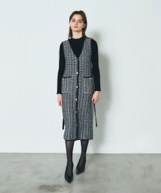 GRACE CONTINENTAL バイカラージャガードニットワンピース