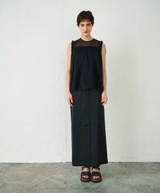 GRACE CONTINENTAL チュールノースリーブ トップ