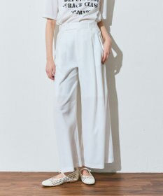 GRACE CONTINENTAL リネンタッチタックパンツ