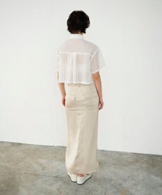 GRACE CONTINENTAL サテンストレートスカート