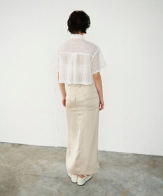 GRACE CONTINENTAL サテンストレートスカート