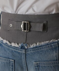 GRACE CONTINENTAL コンビデニムワイドパンツ