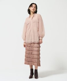 GRACE CONTINENTAL チュールレイヤードシャツ