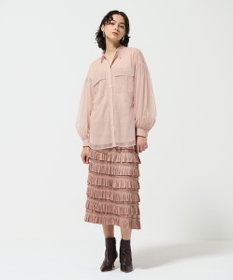 GRACE CONTINENTAL チュールレイヤードシャツ