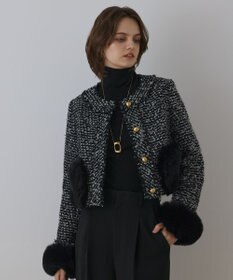 GRACE CONTINENTAL ツイードコンビジャケット