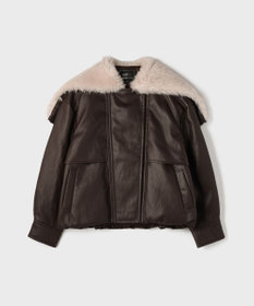 GRACE CONTINENTAL フェイクレザーボンバージャケット