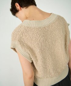 GRACE CONTINENTAL カノコショートニットトップ